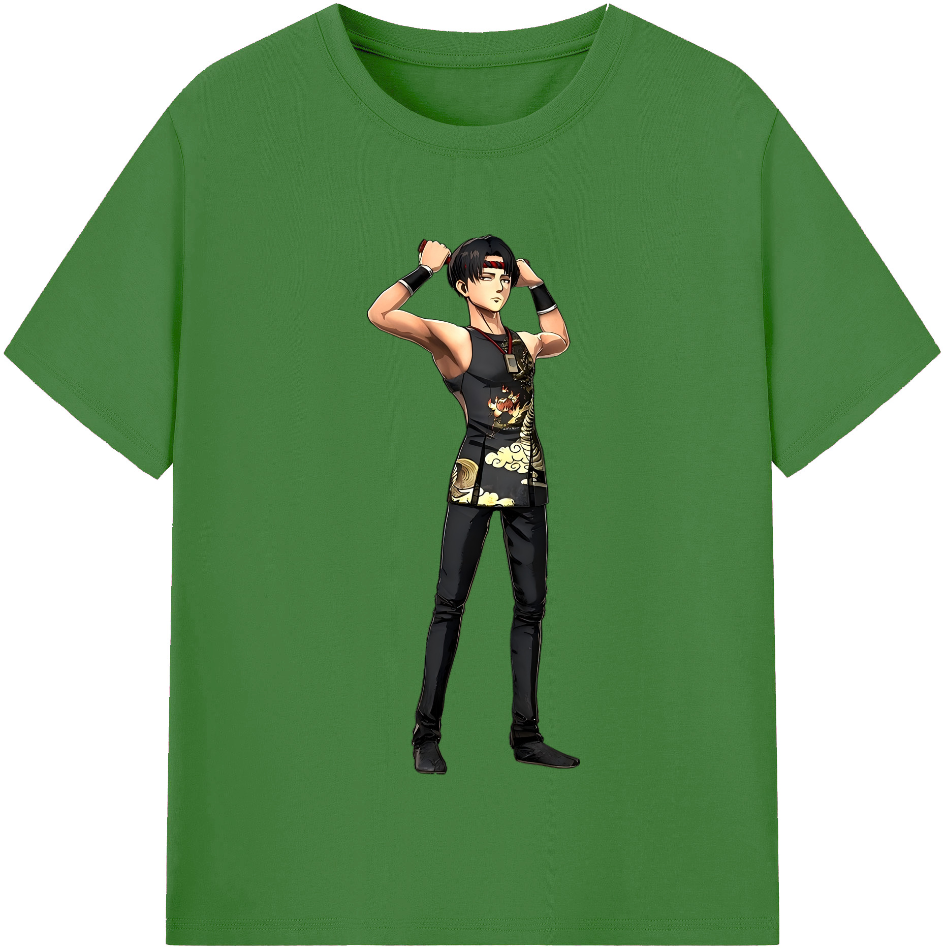 （画像用） 進撃の巨人 リヴァイ·アッカーマン Attack on Titan Levi Ackerman レディースカジュアルプリントTシャツ（綿100％）